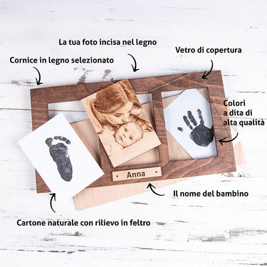 Imprimi i tuoi ricordi su carta – Set con impronta su carta e fotografia incisa