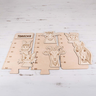 Metro da parete per bambini - fattoria