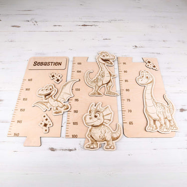 Metro da parete per bambini - dinosauro