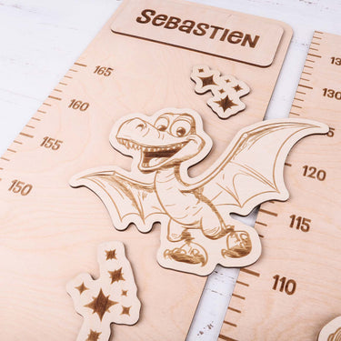 Metro da parete per bambini - dinosauro