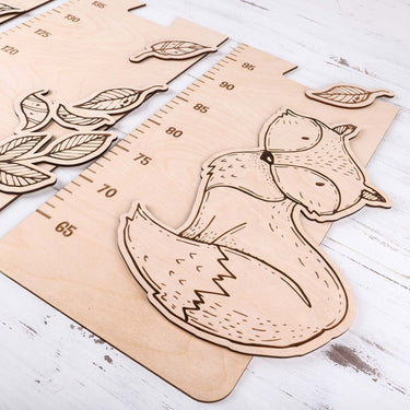 Metro da parete per bambini - volpe