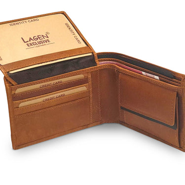 Portafoglio da uomo in pelle con motivo personalizzato Dioniso