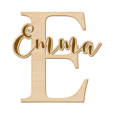 Lettera per porta con nome inciso