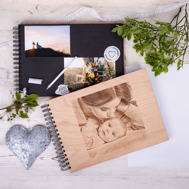 Album fotografico in legno, con la tua foto