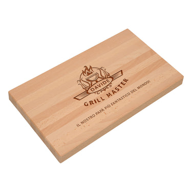 Tagliere regalo in legno massiccio con incisione, Grill master
