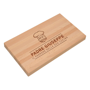 Tagliere regalo in legno massiccio con incisione, Cuoco
