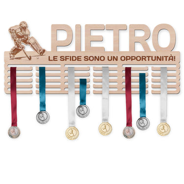 Porta medaglie - Hockey su prato, portiere, uomo