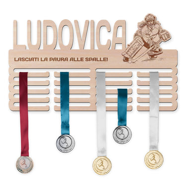 Porta medaglie – Hockey in linea, donna, portiera