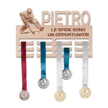 Porta medaglie - Hockey su prato, portiere, uomo