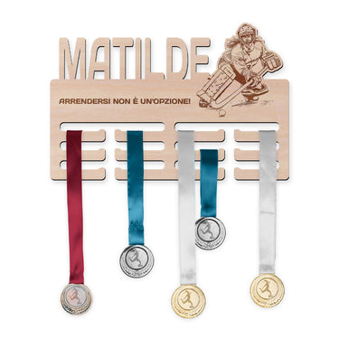 Porta medaglie - Hockey su prato, portiera, donna