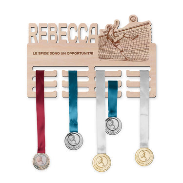 Porta medaglie - Calcio tennis, donna