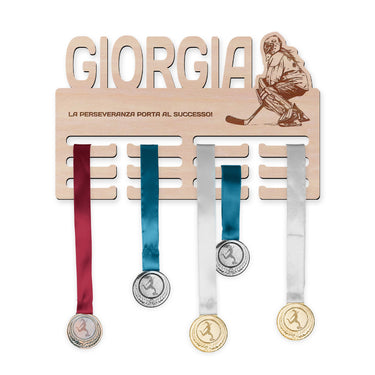 Porta medaglie - Hockey su ghiaccio, portiera, donna