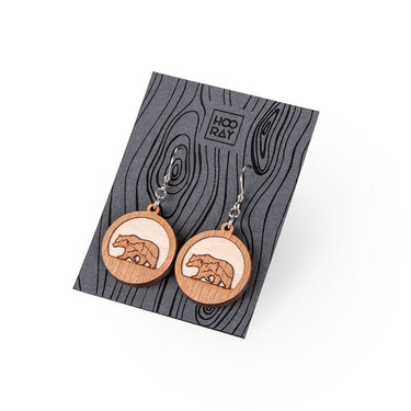 Orecchini in legno HOORAY Orso