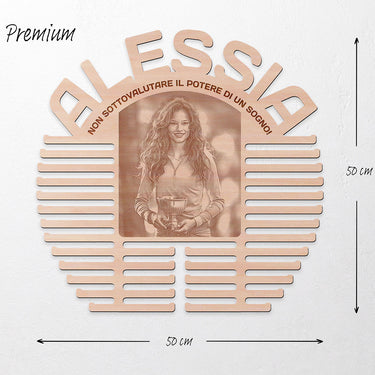 Porta medaglie PREMIUM con foto personalizzata
