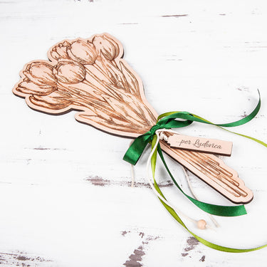 Bouquet in legno Tulipano