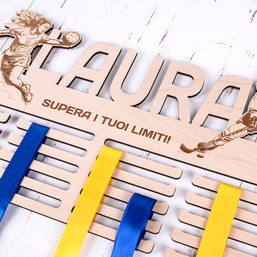 Porta medaglie con motivo personalizzato