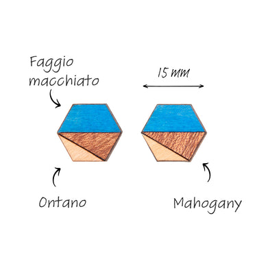 Orecchini in legno HOORAY Azul