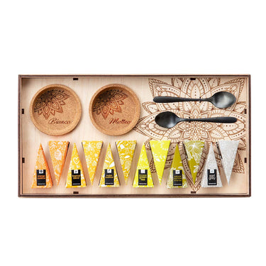 Set da tè CLASSICO in cofanetto di legno con motivo personalizzato