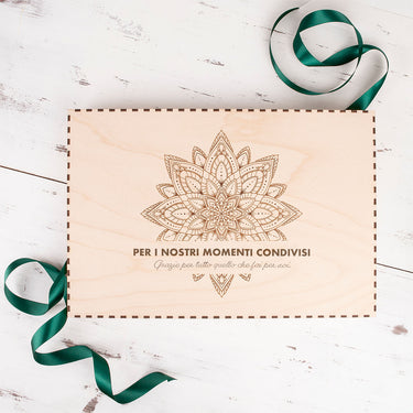 Set da tè PREMIUM in cofanetto di legno con motivo personalizzato