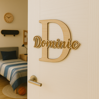 Lettera per porta con nome inciso