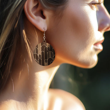 Orecchini in legno HOORAY Nero Secese