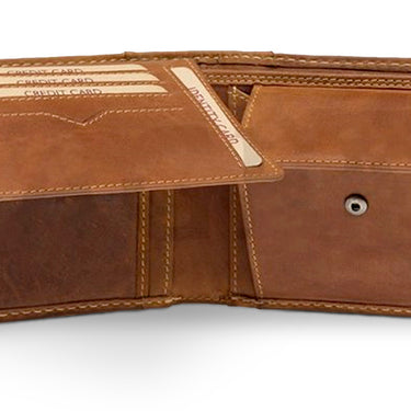 Portafoglio da uomo in pelle con motivo personalizzato Forkys