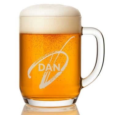 Boccale di vetro con nome (500 ml)